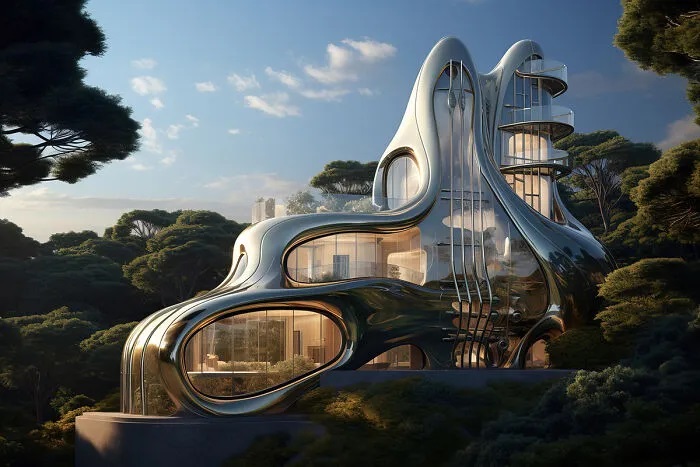 تماشا کنید: تصاویر هوش مصنوعی از طراحی خانه با الهام از سازهای موسیقی