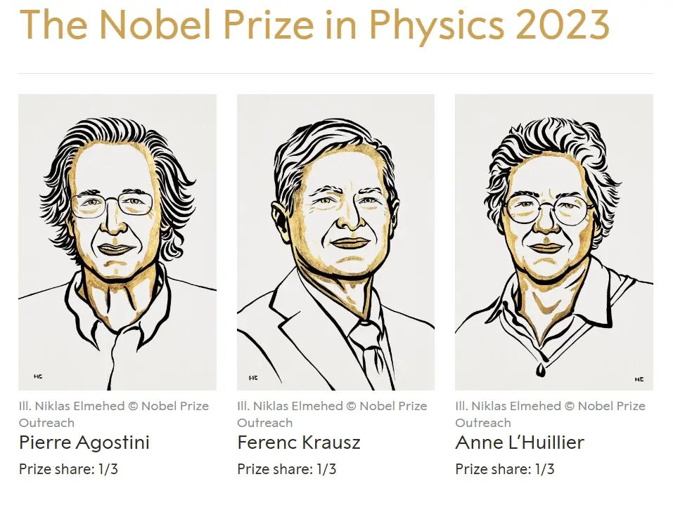 برندگان جایزه نوبل فیزیک 2023 معرفی شدند