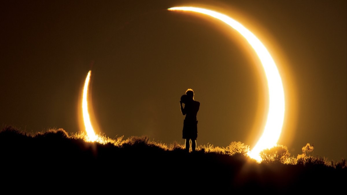 ثبت تصویری خیره‌کننده از خورشیدگرفتگی حلقوی در فاصله 1.6 میلیون کیلومتری زمین