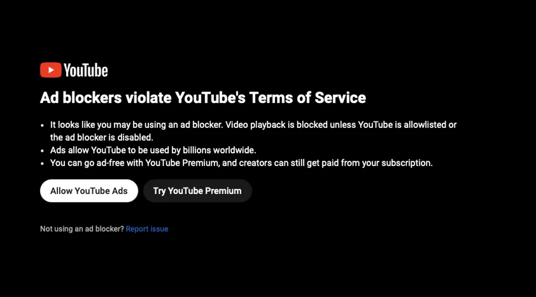 جلوگیری از حذف تبلیغات یوتیوب