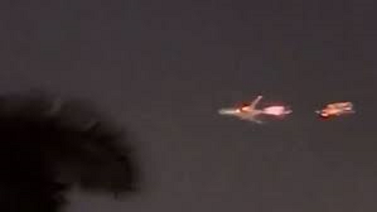 بویینگ 747 پس از برخواستن در هوا آتش گرفت