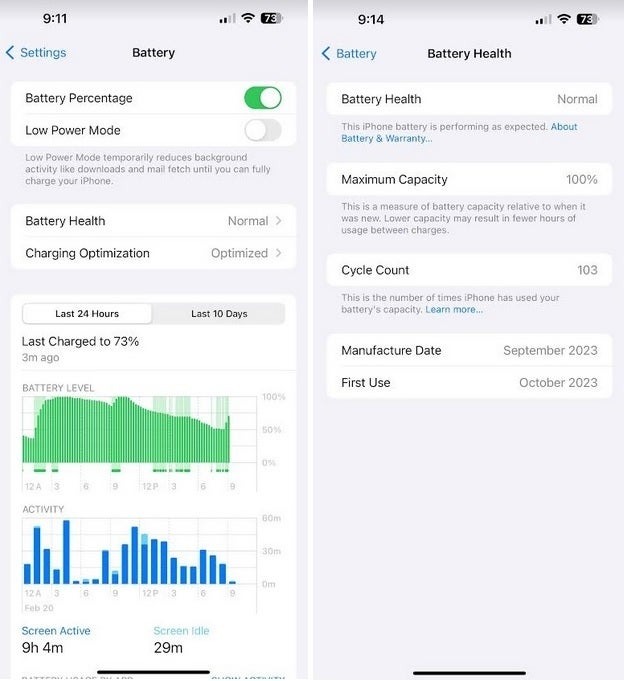 بررسی سلامت باتری آیفون 15 در جدیدترین آپدیت iOS 17 فراهم می‌شود