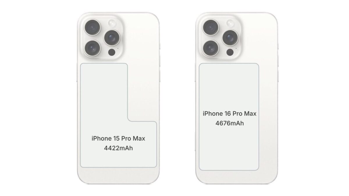 iPhone 15 Pro Max vs iPhone 16 P 1200x675 - مشخصات باتری آیفون 16 لو رفت