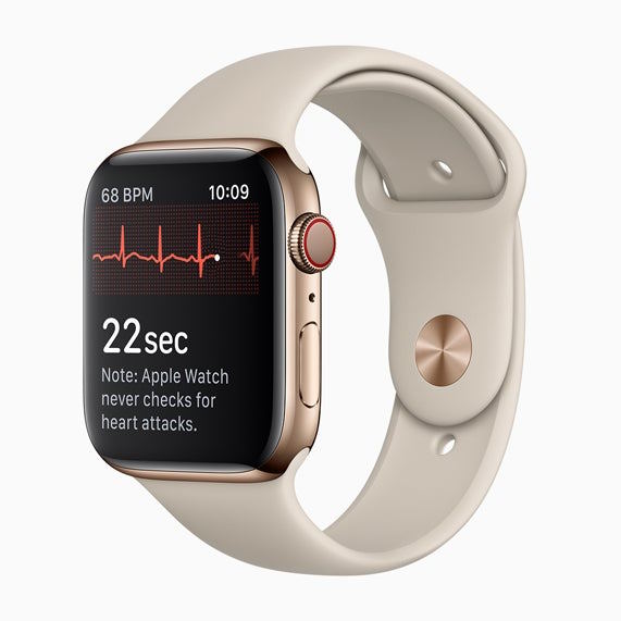 The redesigned electrocardiogram on the Apple Watch does not infringe on AliveCor's patents. | Image credit-Apple
