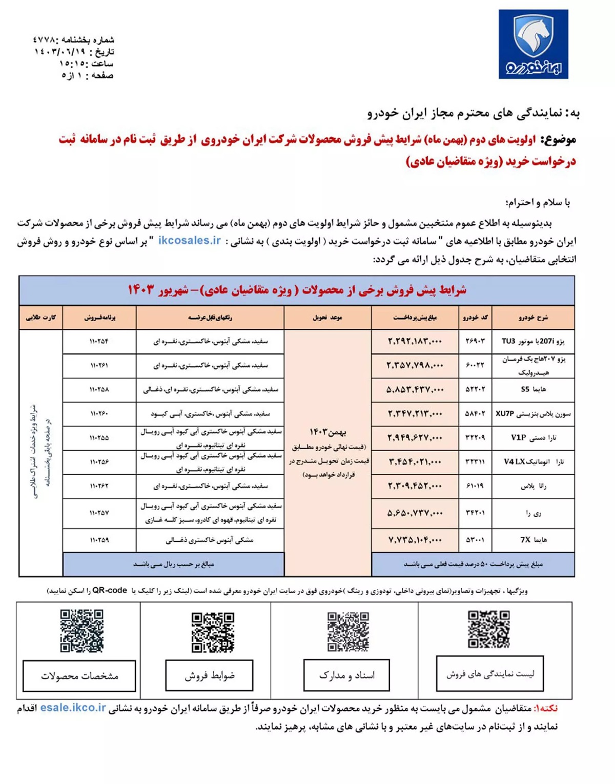 شرایط پیش فروش ایران خودرو اعلام شد