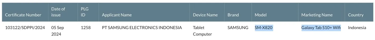 گلکسی تب +S10