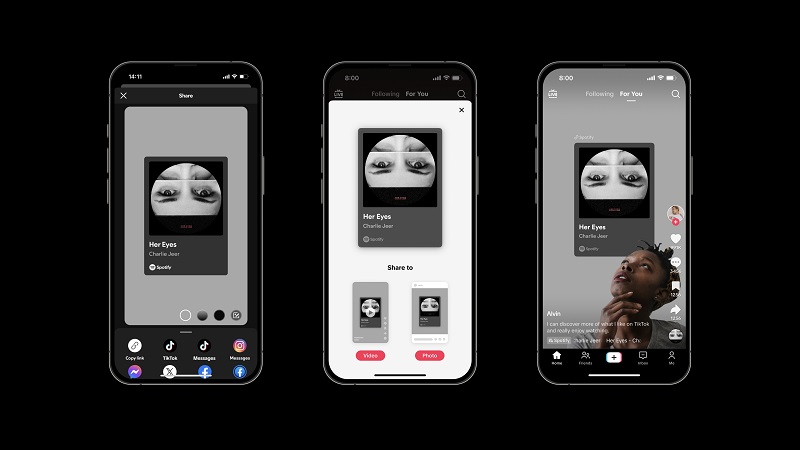 امکان اشتراک‌گذاری موسیقی‌ها از اسپاتیفای به تیک‌تاک فراهم شد