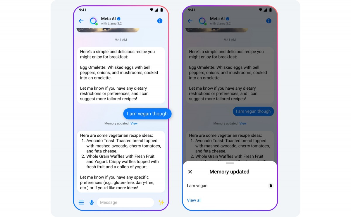 چت‌بات هوش مصنوعی متا در یادآوری اطلاعات شخصی بهتر می‌شود