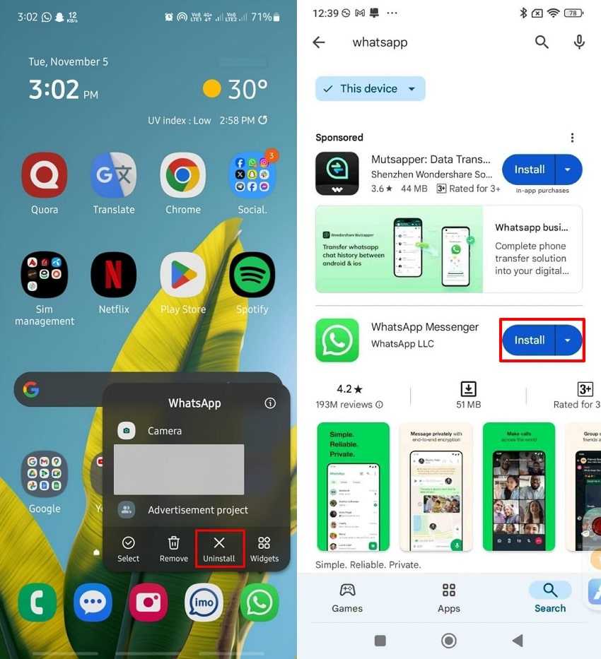 رفع مشکل تنظیم تاریخ و ساعت در واتساپ