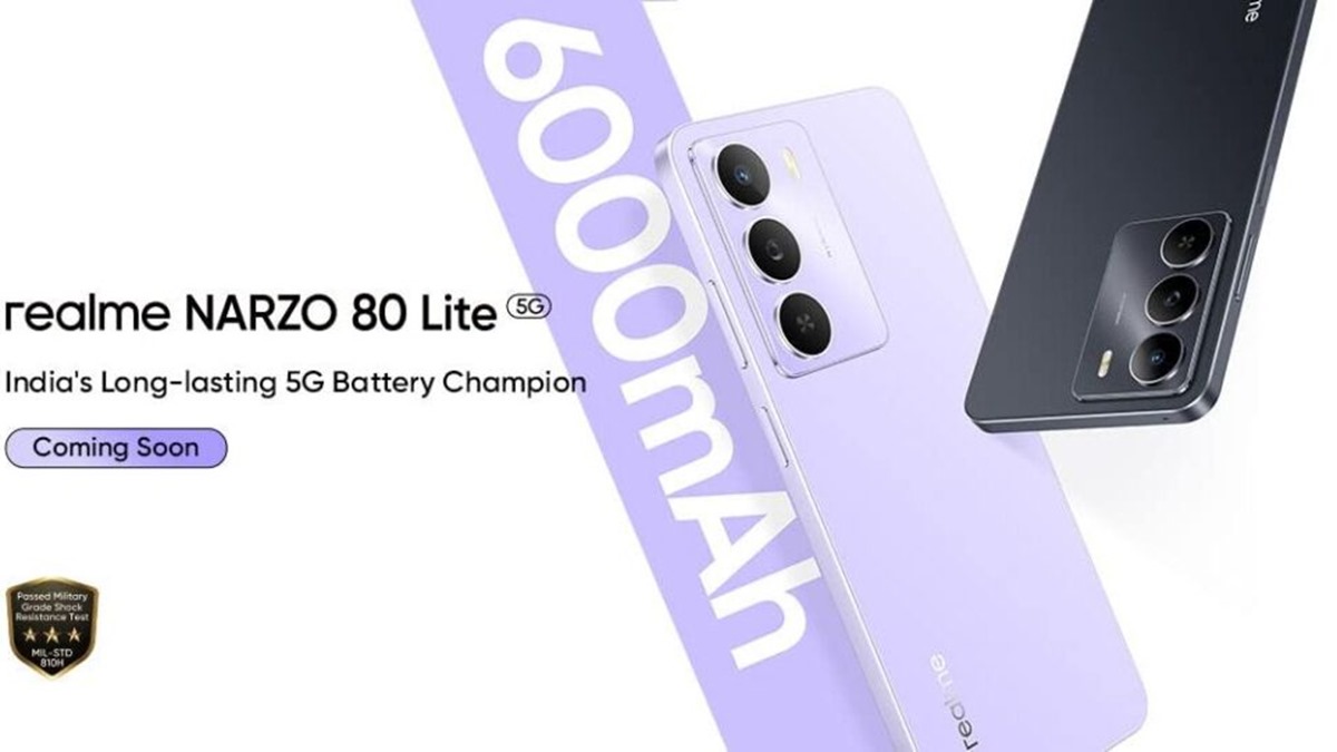 گوشی Realme Narzo 80 Lite 5G باتری قدرتمند و قیمت اقتصادی خواهد داشت