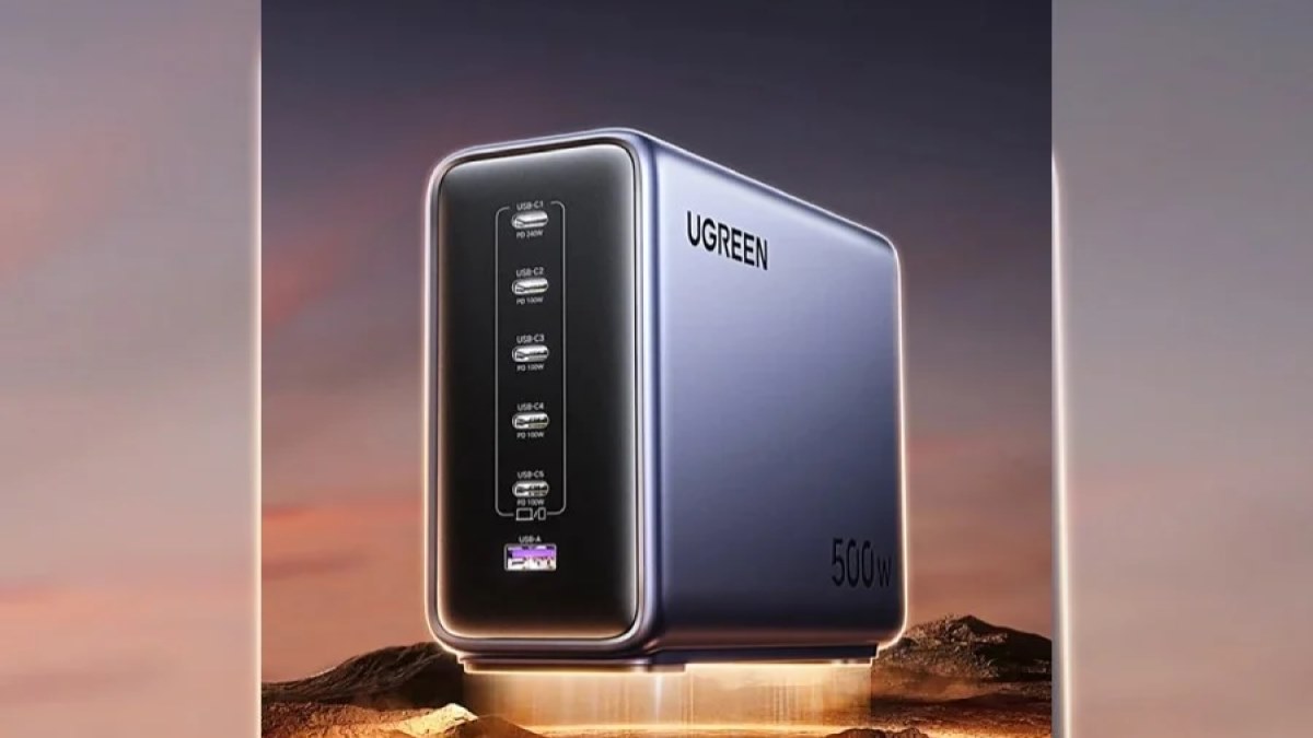 شارژر 500 واتی جدید یوگرین می‌تواند 5 لپ‌تاپ را به‌طور همزمان شارژ کند