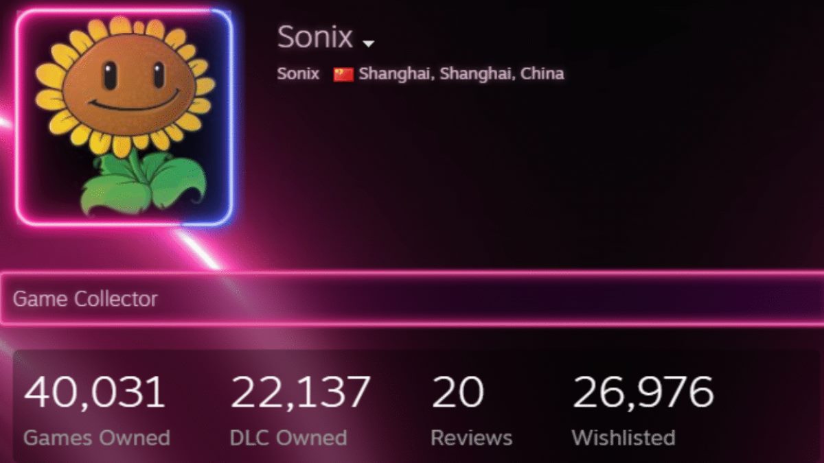 کاربر چینی اولین فرد با بیش از 40 هزار بازی پولی در استیم شد