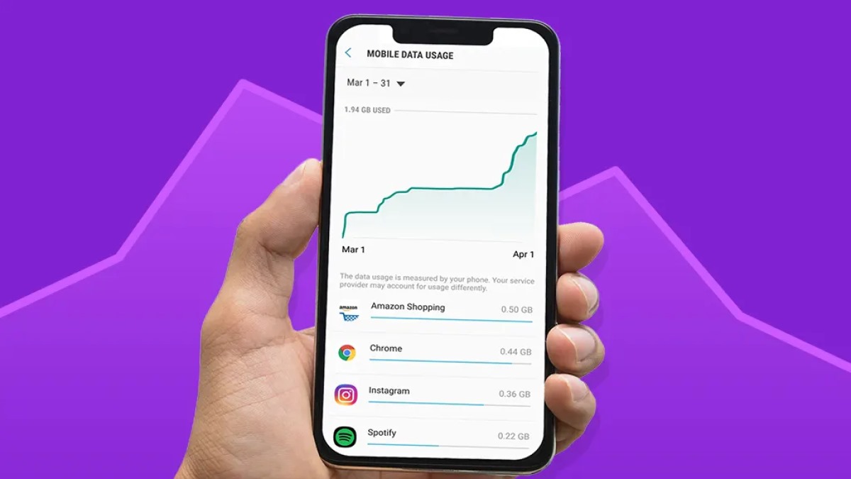 مصرف اینترنت موبایل