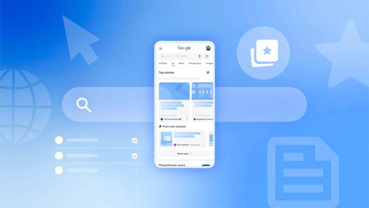 نمایش پررنگ‌تر منابع خبری موردعلاقه کاربران در جستجو و جمینای توسط گوگل آغاز شد
