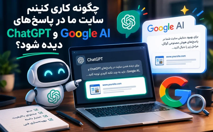 دیده شدن سایت در chatgpt و google ai